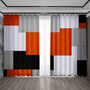GobekUsa Geometric Grid Printed Curtain Set for Bedroom, Garden & Balcony