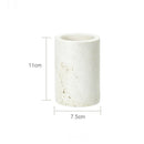 GobekUsa Beige Travertine Marble Bathroom Set - Soap Dispenser Toothbrush Holder Tissue Box