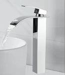 GobekUsa Gold Bathroom Faucet: Brass Rose Gold Basin Waterfall Mixer Tap