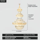 GobekUsa Crystal Chandelier: Villa High Living Room Luxury Lighting