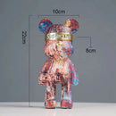 GobekUsa Graffiti Bear Figurine: Modern Abstract Home Decor Statuette