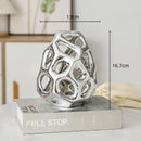 GobekUsa Geometric Golden Hollow Abstract Sphere Sculpture Decor for Home
