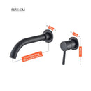 GobekUsa Gold Brass Bathroom Faucet with Modern Lever Handle, Wall Mount Sink Tap