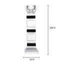 GobekUsa Geometric Glass Candle Holder Block Design Home Decor Accessory