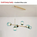 GobekUsa Glass Ball LED Pendant Light Modern Chandelier for Living Room Decor