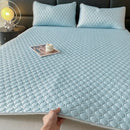 GobekUsa 4mm Latex Filled Bed Mat & Pillowcase Set - Cooling Ice Silk Sleep Mats