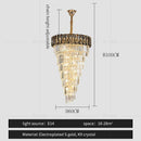 GobekUsa Amber Crystal Chandelier for Living Room in French Light Luxury Style
