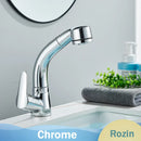 GobekUsa Black Lift Basin Faucet with Pull Out Sprayer for Bathroom Sink - Dual Nozzle