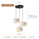 GobekUsa Japanese Wabi-Sabi Pleated Fabric Pendant Lights for Dining Room & Bedroom