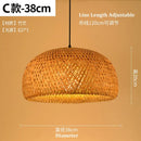 GobekUsa Bamboo Pendant Light Hand Woven LED Chandelier for Home Decor