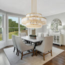 GobekUsa Gold Crystal LED Multi-layer Pendant Lights for Living Room Bedroom Decoration