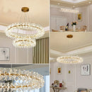 GobekUsa Crystal Flower Chandelier: Modern Nordic Luxury LED Ceiling Lamp for Living Room