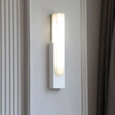 GobekUsa Grey Metal LED Marble Wall Sconce Lamp for Nordic Modern Bedroom