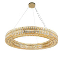 GobekUsa K9 Crystal Ring Pendant Light: Deluxe LED Interior Decoration for Living Room, Bedroom & Restaurant