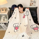 GobekUsa Double-Sided Thin Velvet Printed Blanket for Adults - Spring Autumn Bedding & Sofa Decor
