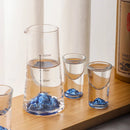 GobekUsa Blue Sake Glass Ice Jug Wine Bottle Wine Dispenser Beer Cooler