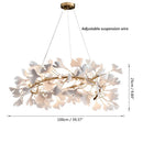 GobekUsa Ginkgo Leaves Chandelier: Nordic Luxury Pendant Lamp for Hotel, Stairs, Living Room