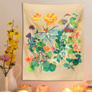 GobekUsa Luna Moth Tapestry: Psychedelic Botanical Wall Hanging for Home Decor