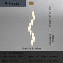 GobekUsa Elegant Tulip Staircase Chandelier: Luxury Decor Hanging LED Lamp for Lobby, Restaurant, Hotel.
