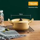 GobekUsa Korean Ramen Cooking Pot Double Ear Soup Pot - Gas Stove Compatible, Home Kitchen