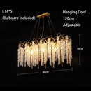 GobekUsa Gold Glass LED Crystal Chandeliers for Luxe Dining Room Decor