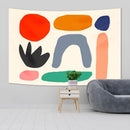 GobekUsa Abstract Geometric Plant Print Hanging Tapestry Yoga Mat Living Room Decor