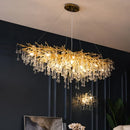 GobekUsa Gold Chandelier Glass Pendant Lamp for Home Decor - Modern Luxury Lighting
