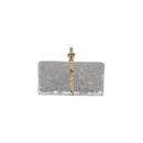 GobekUsa Golden Thinker Ice Crystal Sculpture: Abstract Figure on Crystal Base