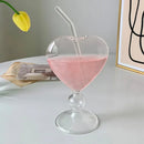 GobekUsa Heart Love Glass Mug Set - Couple Cups, Bird & Cocktail Glass Tea Coffee Cup