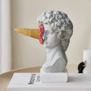 GobekUsa Horse Head with Ice Cream Statue Modern Art Ornament Sculpture