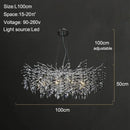 GobekUsa Branch Crystal Chandelier: Luxury LED Ceiling Light for Living Room & Dining Room