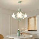 GobekUsa LED Flower Chandelier: French Retro Style for Bedroom, Living Room, Restaurant