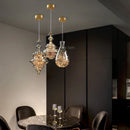 GobekUsa Antique Brass Glass Chandelier for Dining Room and Bar