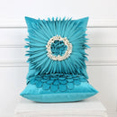 GobekUsa 3D Blue Floral Velvet Cushion Cover 30x50/45x45CM - Small Daisy Sunflower Pillowcase