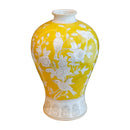 GobekUsa Blue White Porcelain Vase Retro Floral Arrangement Home Decor Ceramic Handicraft