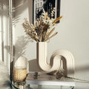 GobekUsa Geometric Ceramic Vase | S Shape Desk Decor | Home Decoration Accessories