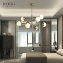 GobekUsa Golden Glass Magic Bean Chandelier: Modern Luxury for Living Room & Dining Room