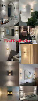 GobekUsa Bubble Crystal LED Wall Sconces for Bathroom Dresser Living Room Bedroom Mirrors