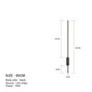 GobekUsa Black LED Wall Lights - Modern Straight Line for Bedroom, Living Room, Kitchen Décor