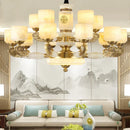 GobekUsa Jade Copper Chandelier: Luxury European Style for Living Room, Bedroom, Dining Room Lighting