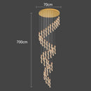 GobekUsa Crystal Chandelier Stair Pendant Lamp Living Room Pendant Lights Interior Lighting