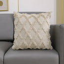 GobekUsa Fluffy Embroidery Diamond Cushion Cover for Home Decor - 45x45cm
