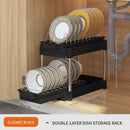 GobekUsa 2 Tier Sliding Drawer Organizer for Kitchen & Bathroom Cabinet