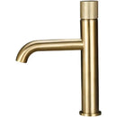 GobekUsa Brushed Gold Basin Faucet: Solid Brass Hot Water Mixer Sink Tap