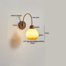 GobekUsa LED Wall Sconce Pull Chain Switch Modern Stair Lights Glass Wood