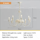 GobekUsa French Light Luxury Living Room Chandelier American Atmosphere Candle Lamp