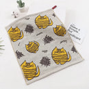 GobekUsa Cat Gauze Hand Towels - Set of 4 | 100% Cotton, 35*40cm | Bathroom & Kitchen Essentials