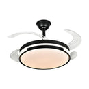 GobekUsa Invisible Ceiling Fan with LED Light, Retractable Blades, Remote Control