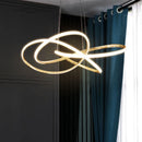 GobekUsa Geometric Line LED Chandelier for Modern Home Deco, Living Room, Dining, Bar & Shop