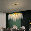GobekUsa Crystal Tassel LED Branch Chandelier for Dining Room and Home Decor